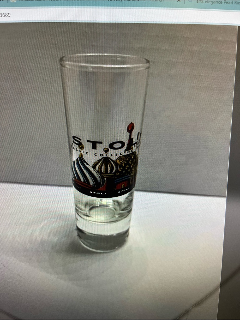 Branded Clear Shot Glass with Decorative Accent - Clear